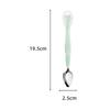 Nueva Cuchara Multifuncional de Acero Inoxidable de Doble Cabeza para Puré de Fruta de Bebé, Silicona de Grado Alimenticio, Cuchara Suave, Cuchara para Suplemento Alimenticio de Bebé