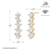 Europa e Estados Unidos brincos de argola S925 de prata esterlina com formato brincos longos de zircônia moda all-match brincos de alta qualidade Amazon mulheres
