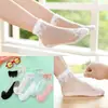 Meias de Algodão com Malha para Crianças Primavera e Verão, Respiráveis e Absorventes de Suor, Meias de Desenho Animado para Meninos e Meninas, Meias Curtas Jacquard para Crianças Pequenas, Meias de Menina