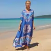 Camisa Protectora Solar de Playa Estampada de Rayón Europea y Americana al por Mayor, Vestido Sexy Holgado de Vacaciones, Cubre Traje de Baño Bikini