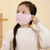 Mascarilla Cálida de Otoño e Invierno para Bebé Lavable a Prueba de Viento y Frío Transpirable para Ciclismo Mascarilla de Dibujos Animados 3D para Niños y Niñas