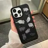 Capa de Celular Estilo Ins Preta com Estampa de Gato Adequada para iPhone 17 e Apple 16, Capa de Proteção Completa, Fornecimento Direto da Fábrica
