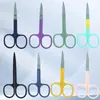 En stock Recortador de vello nasal de acero inoxidable Tijeras pequeñas de seguridad Depilación de cejas Moldeado de cejas Manicura Multicolor opcional