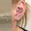 Colección Serie Colgante Clavos de Hueso de Oreja Pendientes de Tornillo de Acero de Titanio Perforación de Oreja para Mujer Pendientes de Clavo Coclear
