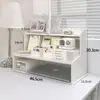 Organizador de Escritorio de Oficina Rejilla Multicapa Caja de Almacenamiento para Cosméticos Estante Estante de Almacenamiento para Dormitorio