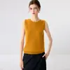 Novo suéter de cashmere básico versátil sem costura para outono e inverno, colete de tricô, colete confortável com gola redonda para mulheres