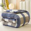 Colcha de Invierno Colcha Gruesa Cálida Especial para Estudiantes Dormitorio Individual Espacio Colcha Doble Núcleo de Algodón Colcha de Aire Acondicionado Primavera Otoño Ropa de Cama