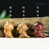 Sándalo Verde Tallado Dibujos Animados Wenwan Colgante Accesorios Adornos Colgantes DIY Llaveros Bolsas Dijes Accesorios Lindos Piezas de Mano