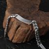 Joias de prata de lei S925 para atacado pulseira de prata tailandesa retrô plana larga moda dominadora masculina amor eterno acessórios