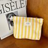 39211 Bolsa de aseo de rayas frescas para mujer, bolsa de aseo, bolsa de almacenamiento, gran capacidad, portátil, bolsa de cosméticos simple de mano