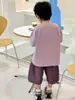 Traje para Niños Youtu 2025 Ropa Nueva de Verano Estilo Coreano Infantil Casual Estilo Occidental Ropa Guapa para Niños Mangas Cortas para Bebé