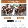 Conjunto de mesa e cadeiras de jantar de madeira maciça chinesa extensível dobrável quadrado e redondo de uso duplo mesa de jantar para casa apartamento pequeno mesa de jantar