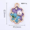 Ventas Directas de Fábrica Transfronterizas Flor de Perla Irregular Colgante Individual Accesorios DIY Aleación de Esmalte Joyería Colores Mixtos Lote Mixto