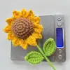 Accesorios de punto de lana, ramo de girasoles tejido a mano, girasol artificial, flores tejidas para la temporada de graduación y el Día del Maestro