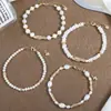 Pulsera de Perlas Barrocas Metálicas de Diseño de Nicho, Irregular y Versátil, de Agua Dulce Natural, Diseño Original al por Mayor