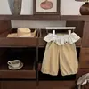 [Nueva Colección de Otoño] ¡Vasca! Conjunto súper lindo de camiseta asimétrica con cuello de muñeca y pantalones casuales para niñas