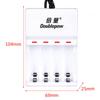 Cargador USB Times Factory 4 Ranuras Batería Recargable 1.2V No. 5 No. 7 Cargador Admite Personalización OEM