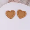 Ins Creativo Lindo Brillante Doble Corazón Parche con Forma de Corazón Funda para Teléfono Móvil Pendientes de Pasador Joyería DIY Femenina Accesorios Venta al por Mayor