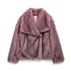 Venta Caliente de AliExpress ZA Comercio Exterior Transfronterizo Ropa de Mujer Abrigo Grande de Piel de Cordero Gruesa Nuevo Estilo de Invierno Piel