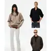 Cárdigan Estilo Old Money Chaqueta de Punto con Cuello Alto para Hombre y Mujer Invierno Patrón de Espiga Perezoso Tejido de Canalé Cálido Cremallera Pareja Ropa de Punto