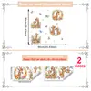 Una Variedad de Lindas Pegatinas de Pared de Animales del Bosque y Ciervos para Sala de Estar, Dormitorio, Habitación Infantil, Decoración de Pared de Fondo del Hogar, Pegatinas de Pared Autoadhesivas
