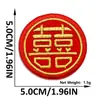 Adesivos de Tecido Bordados Estilo Chinês Ano Novo Autoadesivos Vermelhos Festivos Tendência Nacional Patch Adesivos Decoração de Caixa de Roupa Adesivos de Tecido Atacado