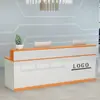 Liquidação Pintura Eletrostática Balcão de Recepção Moderno Loja de Roupas Barbearia Balcão de Bar Balcão de Caixa Recepção Frontal da Empresa Balcão de Recepção Simples