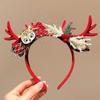 Bonita diadema de oso de peluche, regalo navideño, diadema, decoración navideña, tarjeta para el cabello, joyería con foto, accesorios para el cabello para mujeres