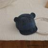 Chapéu de bebê fofo com orelhas de urso, boné infantil com aba macia para meninos, chapéu infantil com proteção solar e boné
