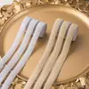 Directo de fábrica 5.5cm tres filas dorado y plateado blanco y negro cinta de pescado poliéster elástico traje de baño ropa interior banda elástica en stock