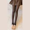 Medias gruesas Artefacto de pierna ligera Otoño e Invierno Pieza única Transparente Color piel Falso carne Azafata Gris con forro polar Leggings Ropa exterior de mujer