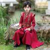 Hanfu de Artes Marciales para Niños Trajes Antiguos para Niños Trajes de Rendimiento Traje Tang para Niños Estilo Antiguo de Primavera y Otoño Ceremonia de Escritura de Estilo Chino y Otoño