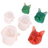 Método de gota de cristal diy molde de cabeza de perro tridimensional adornos de yeso para aromaterapia de coche expandiendo fragancia resalta el molde de perro