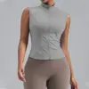 Top de Yoga Lulu con Cuello Alto para Mujer Chaqueta de Yoga sin Mangas Chaleco Ropa para Correr Fitness Chaqueta Definitoria Alternativa