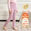 Pantalones Térmicos de Doble Capa para Niñas Otoño e Invierno Pantalones Cálidos de Ajuste Delgado Alta Elasticidad Cintura Media Terciopelo Alemán de Doble Capa Otoño e Invierno