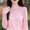 Suéter de Punto Moda 2026 Cuello Redondo para Mujer, Nuevo Jersey de Manga Larga Primavera y Otoño, Top Holgado y Versátil