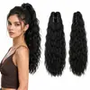 Peluca de coleta rizada de lana con patrón de onda de agua para mujer europea y americana de Amazon con pinza de garra trenza de coleta alta estilo cornrow