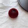 Horquilla de terciopelo rojo para Año Nuevo, estilo coreano, con lazo, accesorios para el cabello de Año Nuevo para mujer, nueva y sencilla pinza de pelo de felpa.