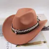 Chapéu Top Étnico Chapéu de Cowboy Ocidental Xizang Xizang Chapéu de Performance Chapéu de Lã Chapéu de Lã Retrô Centro-Europeu e Americano