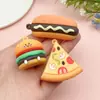 Expresión Artificial Creativa Papas Fritas Hamburguesa Juguete de Comida Colgante Hecho a Mano DIY Cadena para Teléfono Móvil Llavero Regalo para Evento