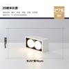 Sala de estar minimalista montada en Ming sin luces principales, luces de cubo, luces Gersan, focos antideslumbrantes, focos LED de techo, downlights de techo