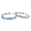 Anillo de Plata de Ley S925 Huyingshanxue Diseño de Esmalte Nicho Lujo Accesible Versátil Anillo de Pareja Regalo para Niños y Niñas