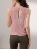Tencel Copo de Nieve Sexy Espalda Descubierta Ropa de Yoga Chaleco Deportivo para Mujer Correr Entrenamiento Fitness Top sin Mangas Cubre-todo Verano