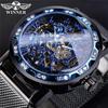 T-WINNER Reloj de Hombre Winner Moda Casual Clásico Popular Diamantes de Imitación Calado Malla con Reloj Mecánico Manual