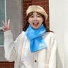 Bufanda de Lana de Color Puro Versátil y Cálida para Estudiantes Coreanos Nueva Colección Otoño e Invierno 2024 Bufanda de Punto de Invierno de Alta Gama para Mujer