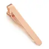Pin de corbata plateado para hombre con logo láser, clip de latón bañado en oro para corbata, en stock, clip para puño de pantalón