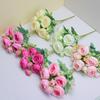 Pequeño capullo de té peonía flor artificial peonía hogar boda sosteniendo rosa Philippos adornos de decoración de mesa