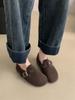 Zapatos Birkenstock para Mujer, Otoño e Invierno, Nuevo Estilo Coreano 2026, Retro Francés, Suela Plana, Versátiles Slip-On, Zapatos Cálidos de Algodón