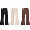 Pantalones para Niña con Diseño de Canalé y Etiqueta, Pantalones Acampanados, Pantalones Largos, Leggings, Nuevo Estilo Primavera y Otoño 2026, Ropa Infantil de Comercio Exterior, Venta al por Mayor