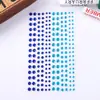 Adesivos decorativos de diamante com bolinhas em degradê coloridas para rosto de crianças, adesivos de diamante DIY feitos à mão, adesivos autoadesivos de strass e pedras preciosas